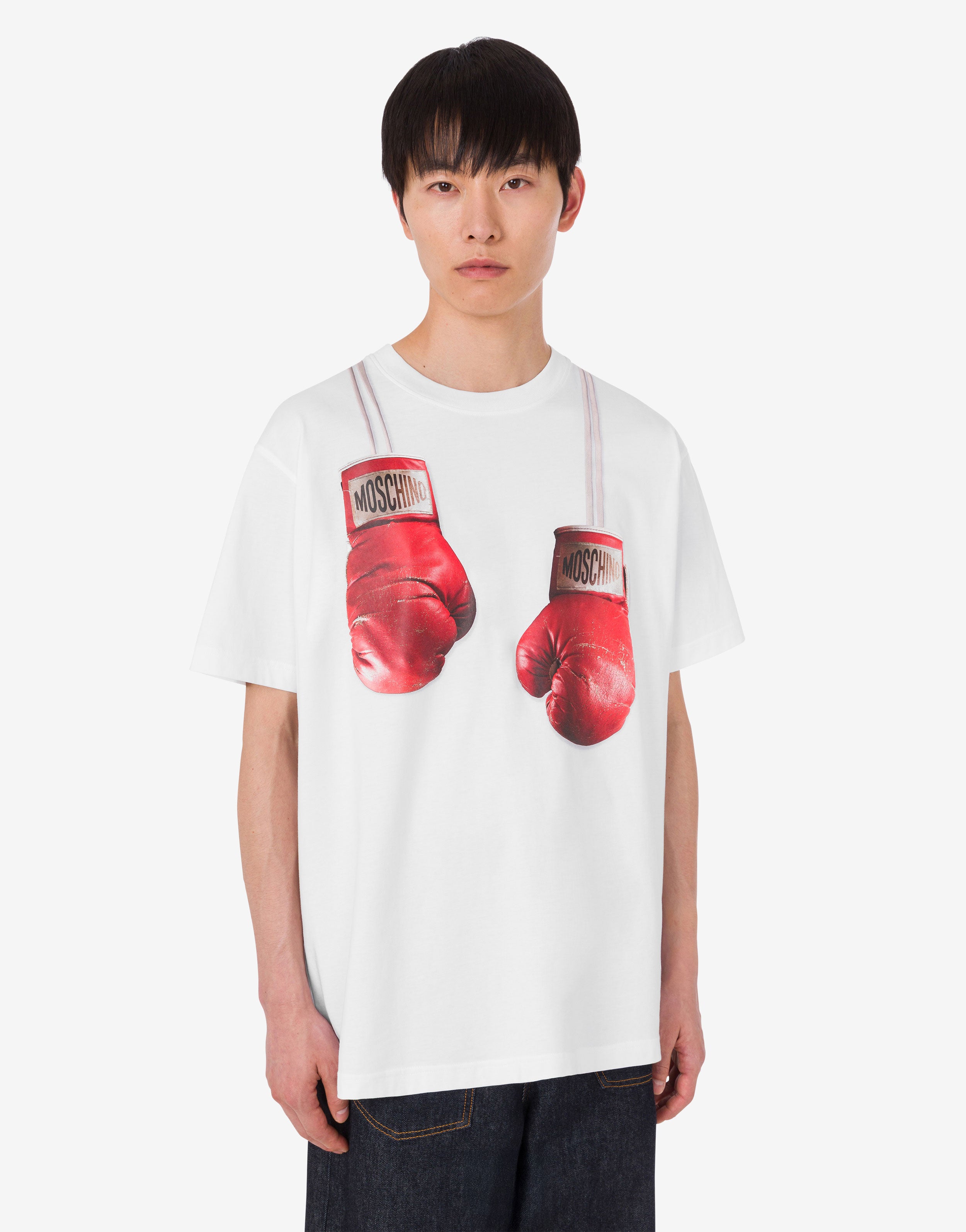 T-shirt en jersey de coton biologique imprimé | Moschino FR