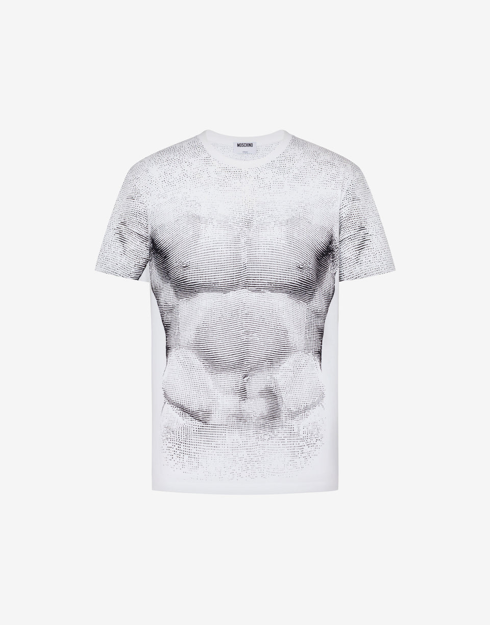 Printed organic cotton jersey T-shirt White Moschino 0