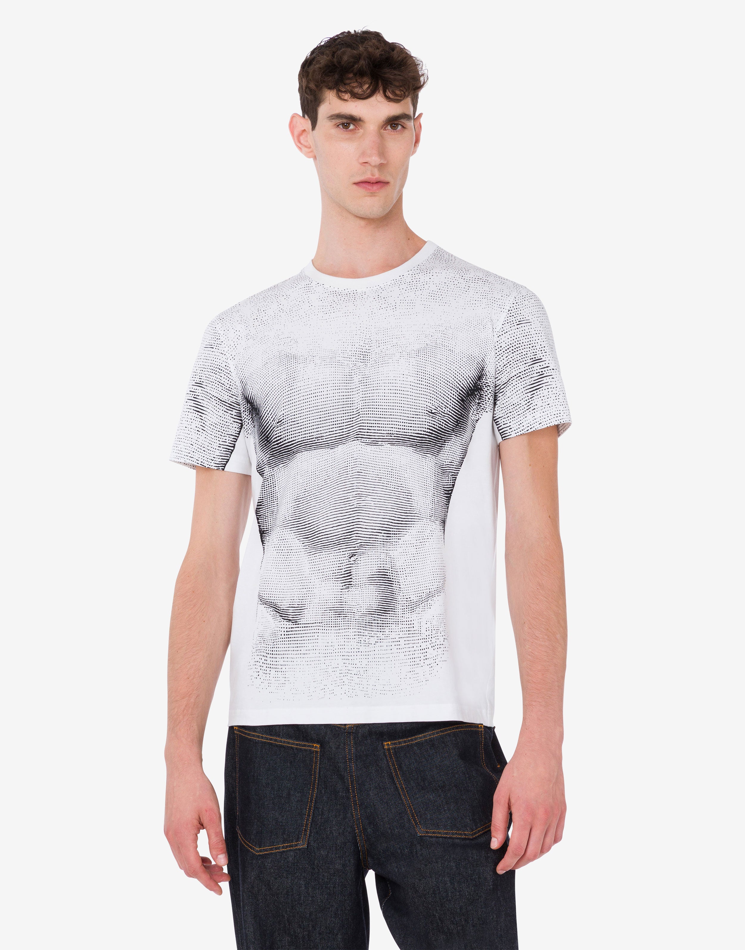 T-shirt in jersey di cotone organico stampata