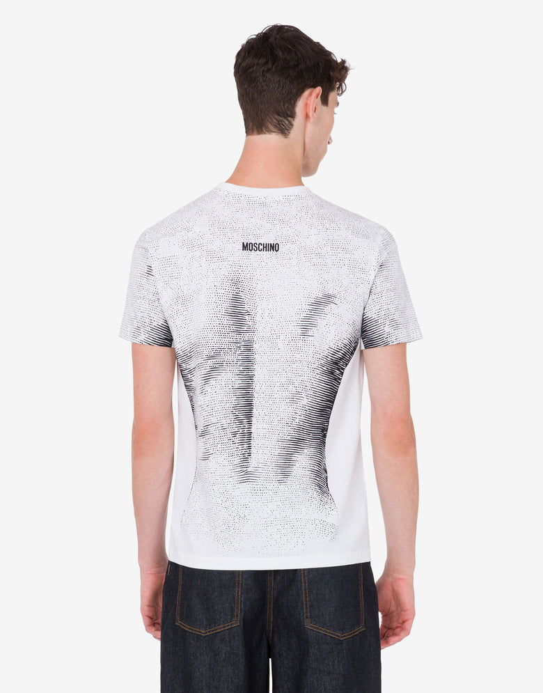 Printed organic cotton jersey T-shirt White Moschino 3