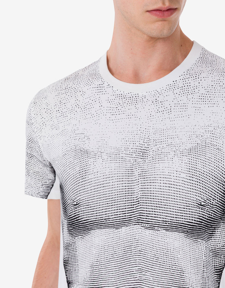 Printed organic cotton jersey T-shirt White Moschino 4