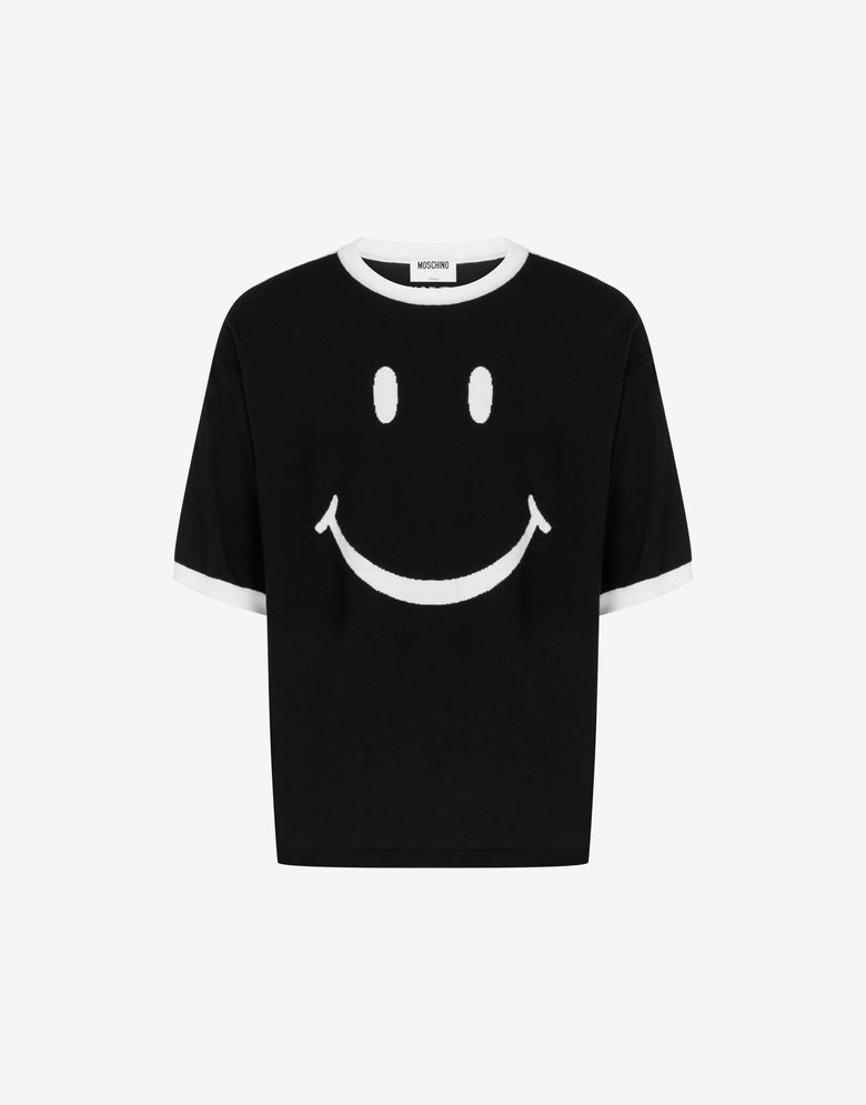 Camisola em lã merino extrafina Smiley® Negro Moschino 4