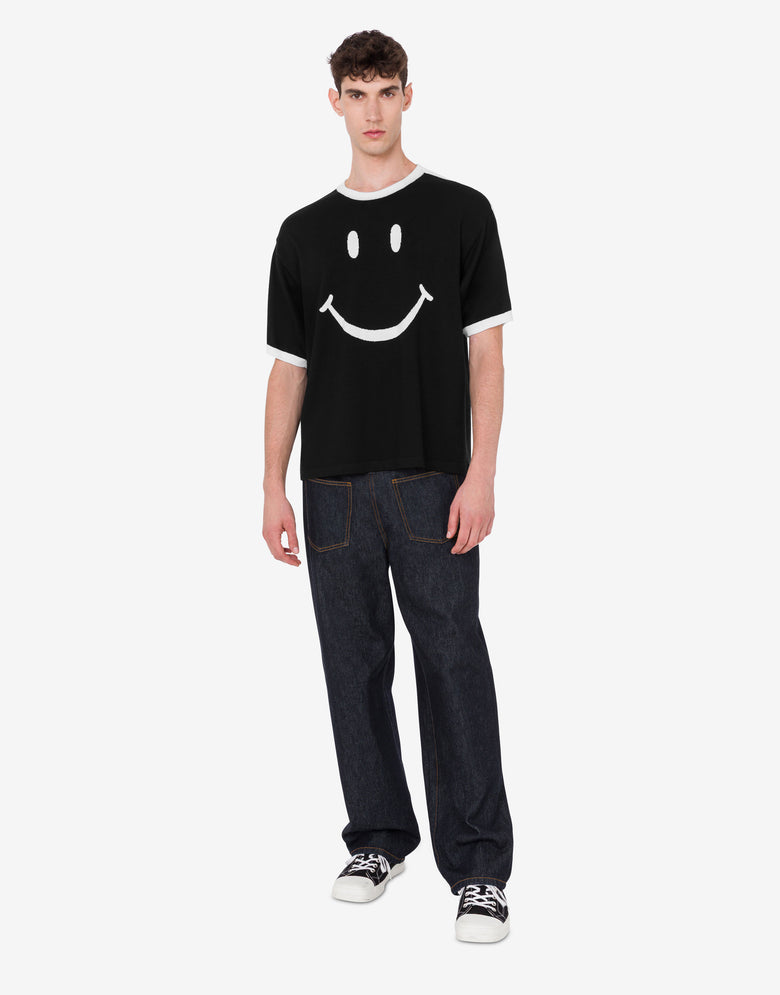 Camisola em lã merino extrafina Smiley® Negro Moschino 2