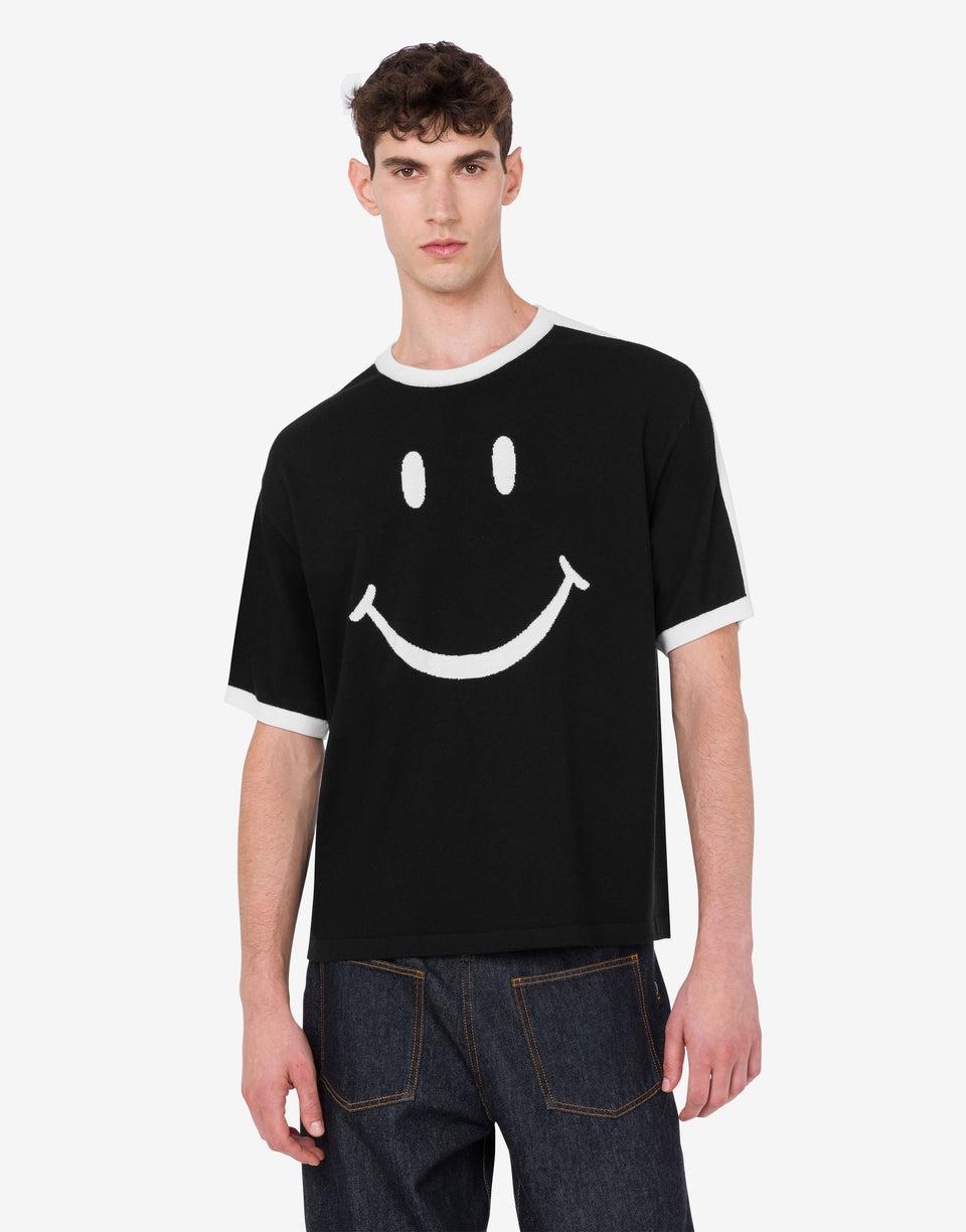Camisola em lã merino extrafina Smiley® Negro Moschino 0