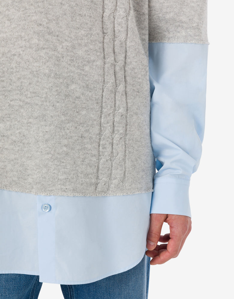 ウールとカシミア混のプルオーバー グレイ Moschino 3