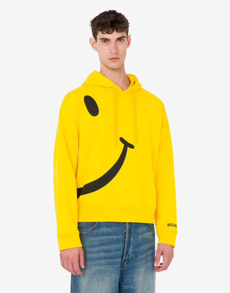 Smiley® organic cotton sweatshirt Yellow Moschino 2