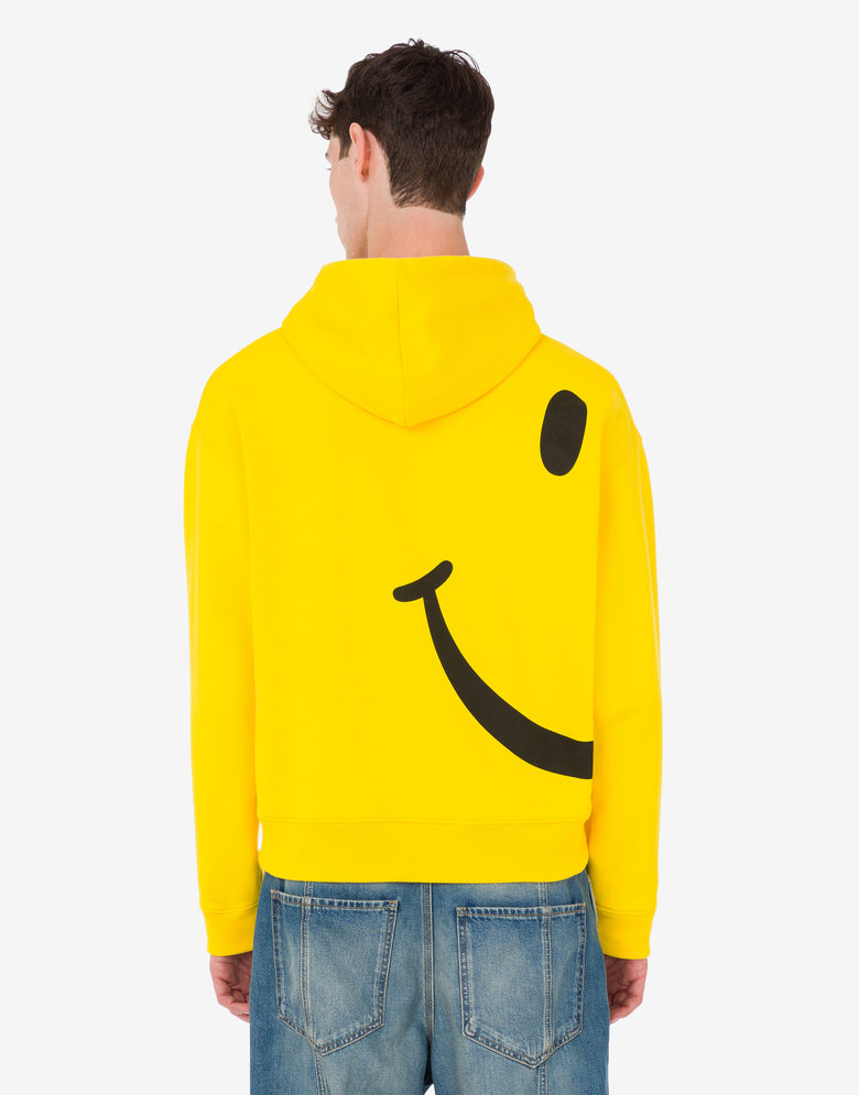 Smiley® organic cotton sweatshirt Yellow Moschino 3