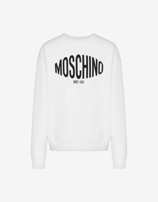 유기농 면 소재 프린트 후드티 White Moschino 0