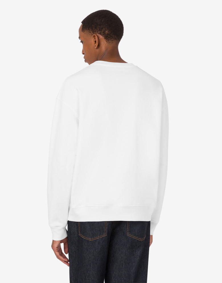 유기농 면 소재 프린트 후드티 White Moschino 3