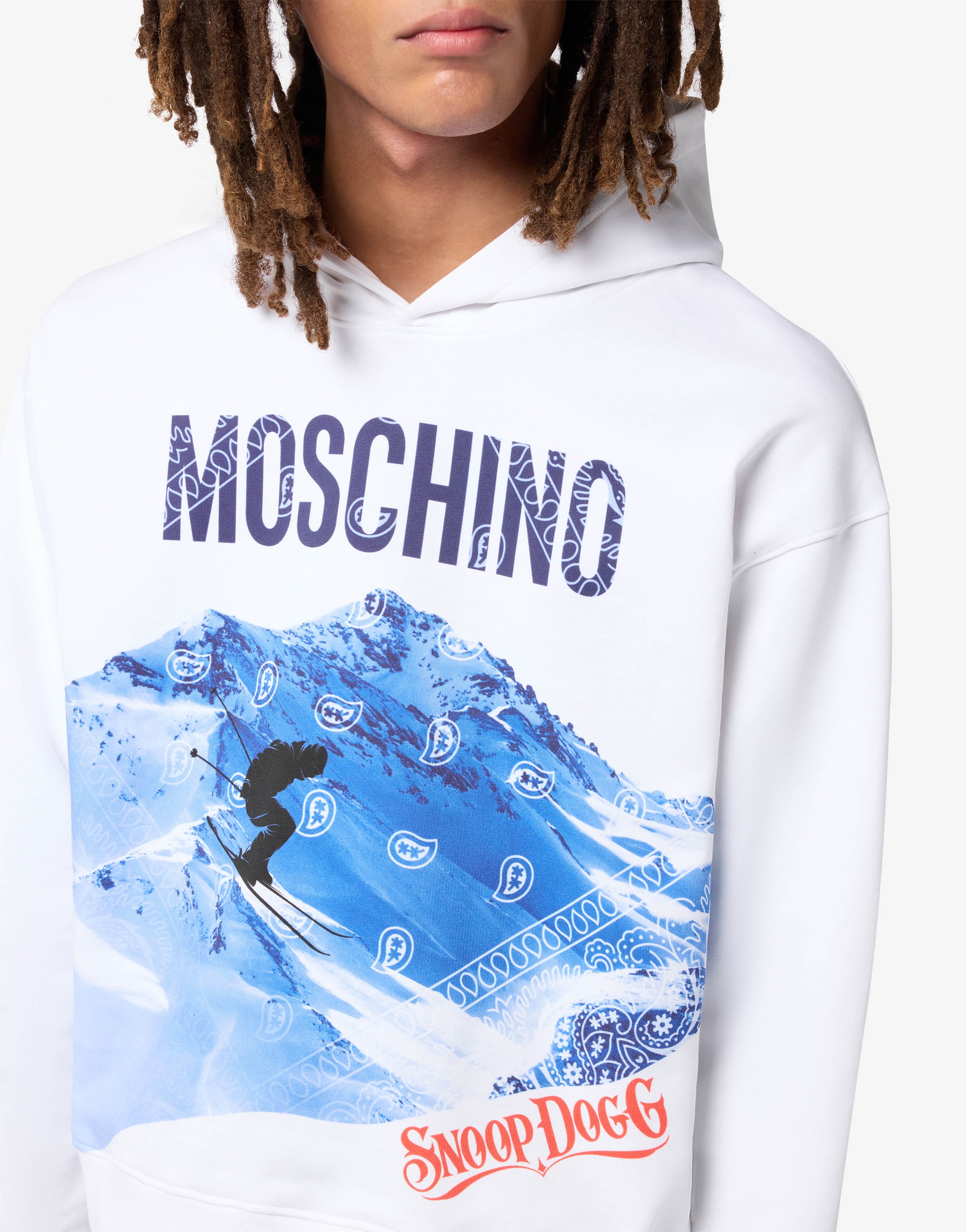 MOSCHINO パーカー スワロフスキー MOSCHINO-Biker-Jacket-Logo-