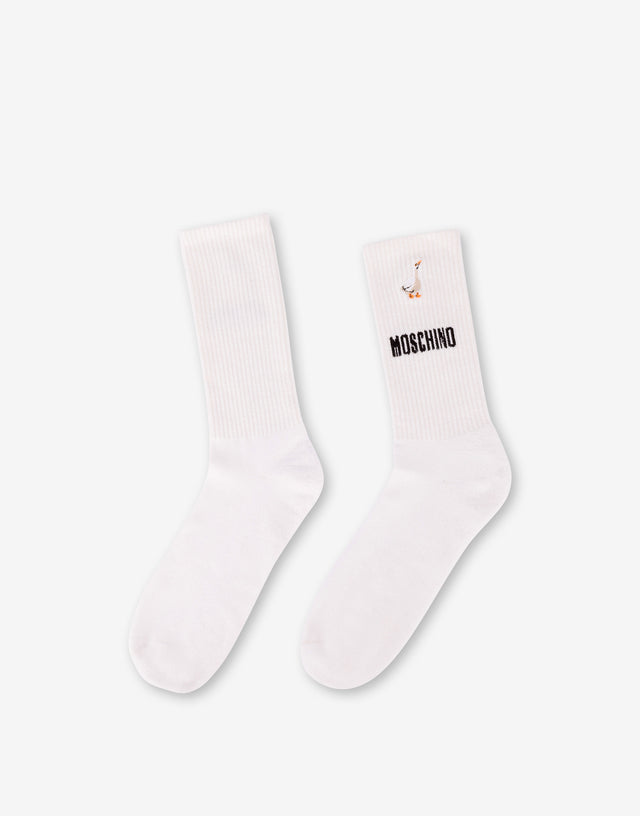 Goose terry socks White Moschino 1