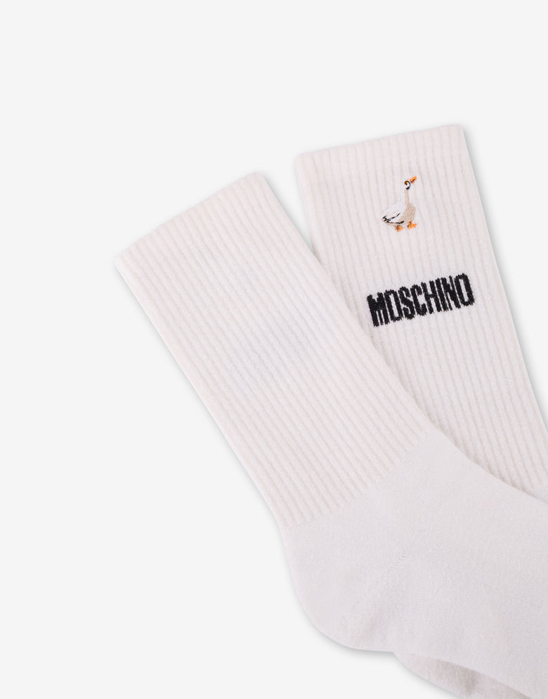 Goose terry socks White Moschino 2