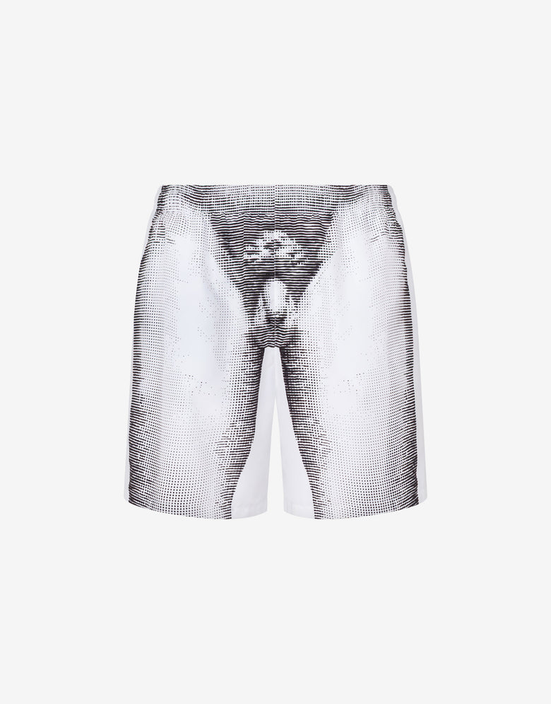 Printed nylon swim boxers White Moschino 3