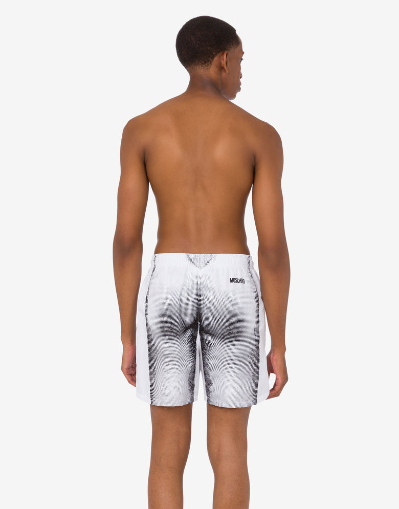 Printed nylon swim boxers White Moschino 1