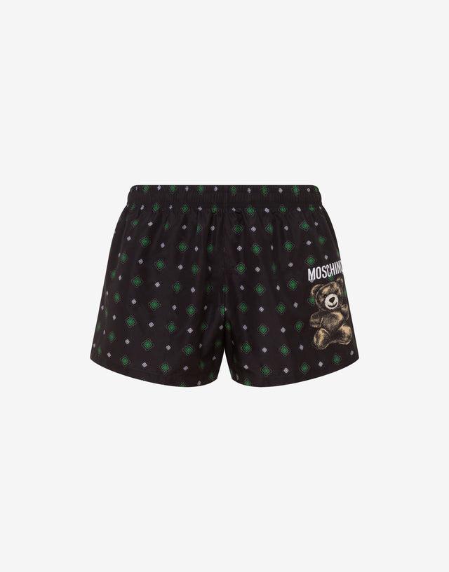 Bañador bóxer de nylon Moschino Teddy Bear Negro Moschino 0
