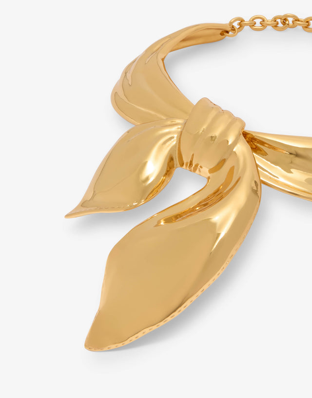 Collar Choker con Lazo Gold Moschino 1
