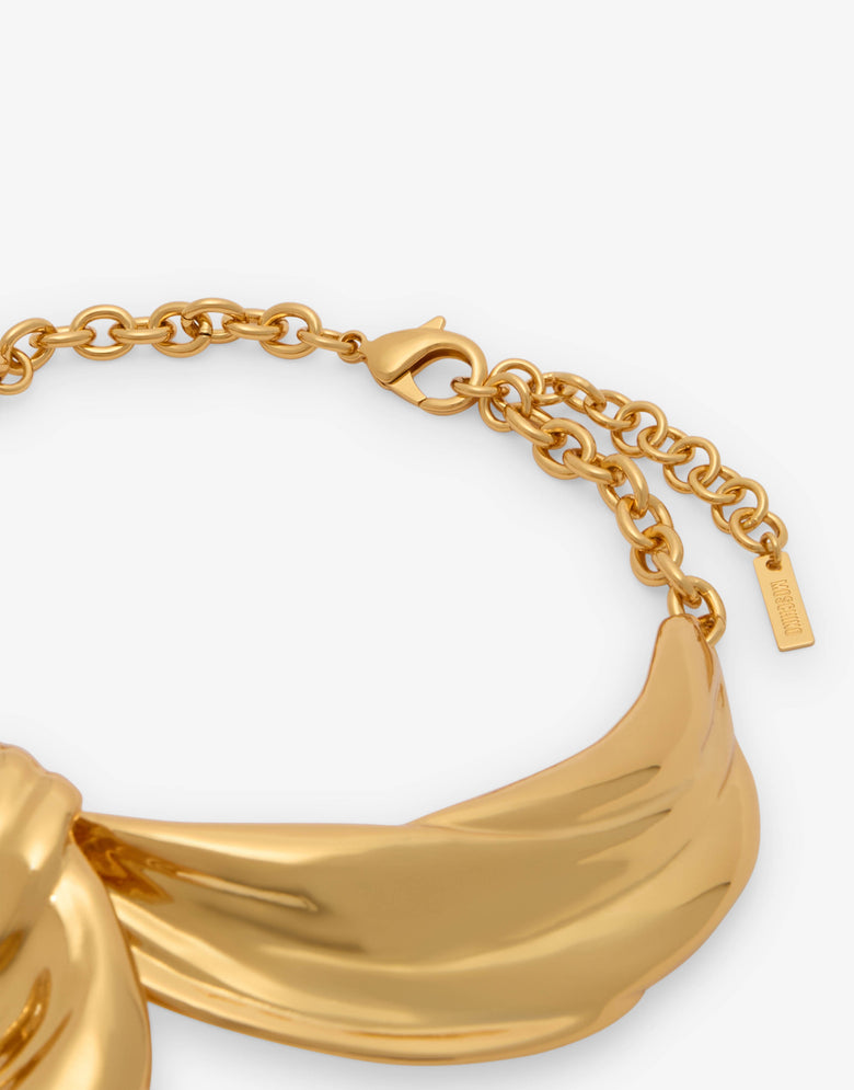 Collar Choker con Lazo Gold Moschino 2
