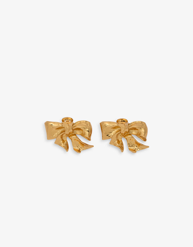 Pendientes de Clip con Lazo Gold Moschino 0