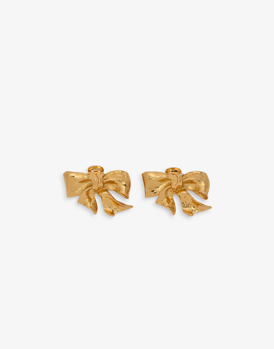 Pendientes de Clip con Lazo Gold Moschino 0
