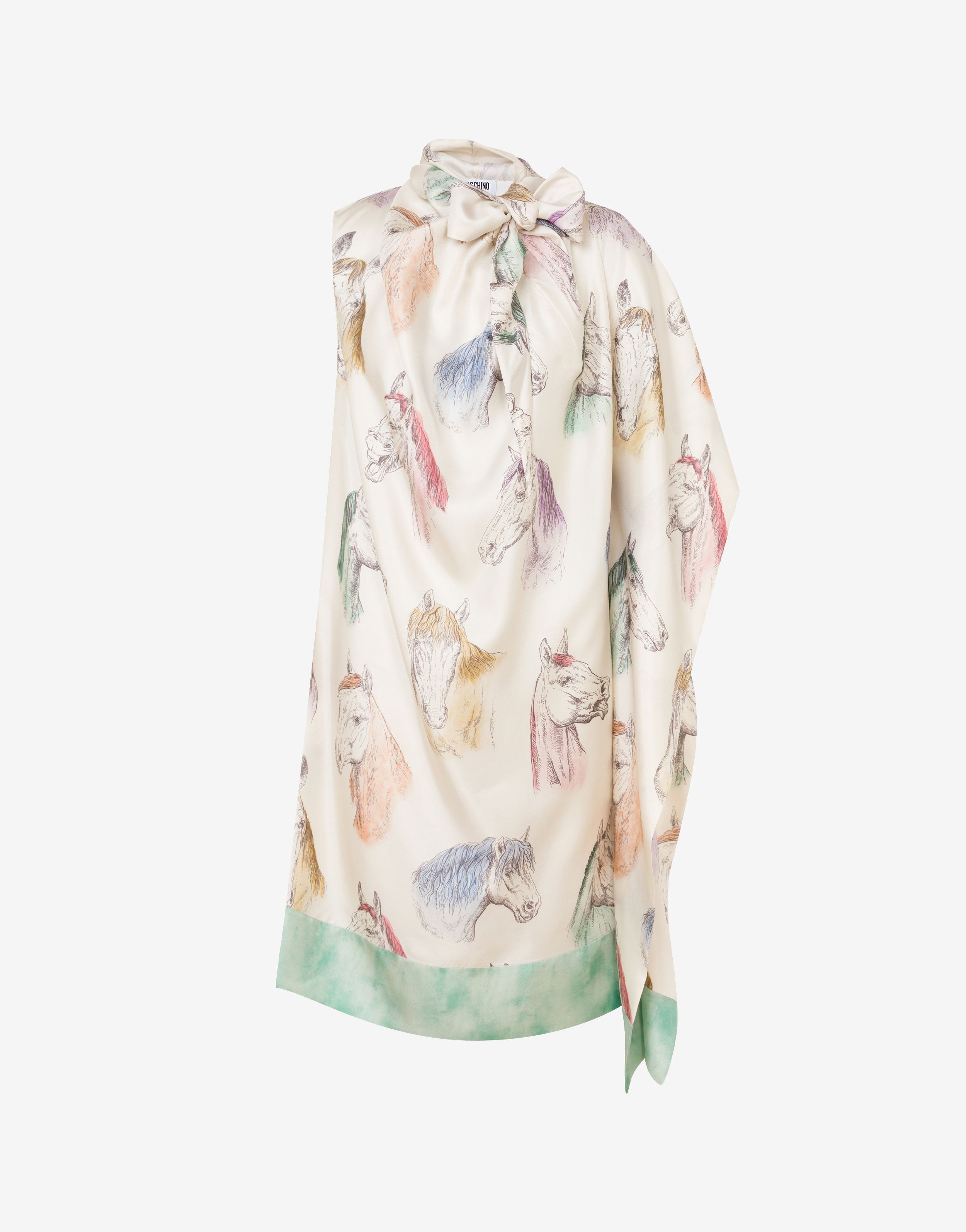 Kleid aus bedrucktem Seidentwill