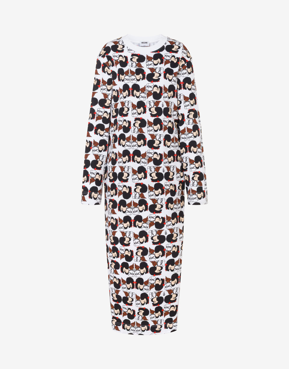 Mafalda – Kleid aus schwerer Baumwolle Grau Moschino 0