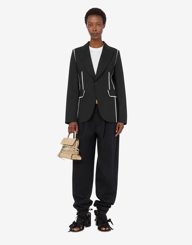 Giacca in lana stretch Nero Moschino 1