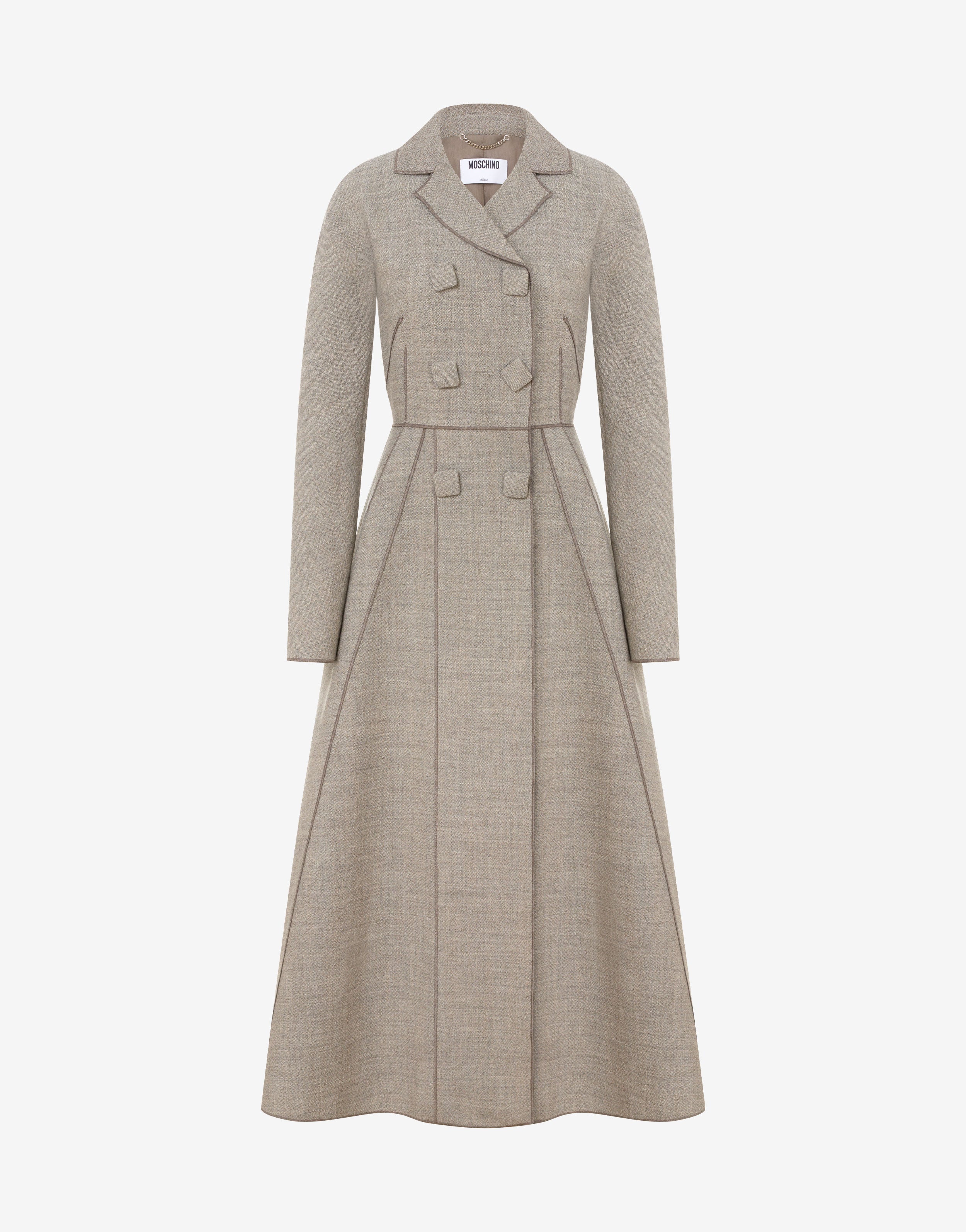 【ラブモスキーノ】ハートボタンウールコート　チュニジア製　サイズ42 Moschino EN | Women's designer coats and outerwear