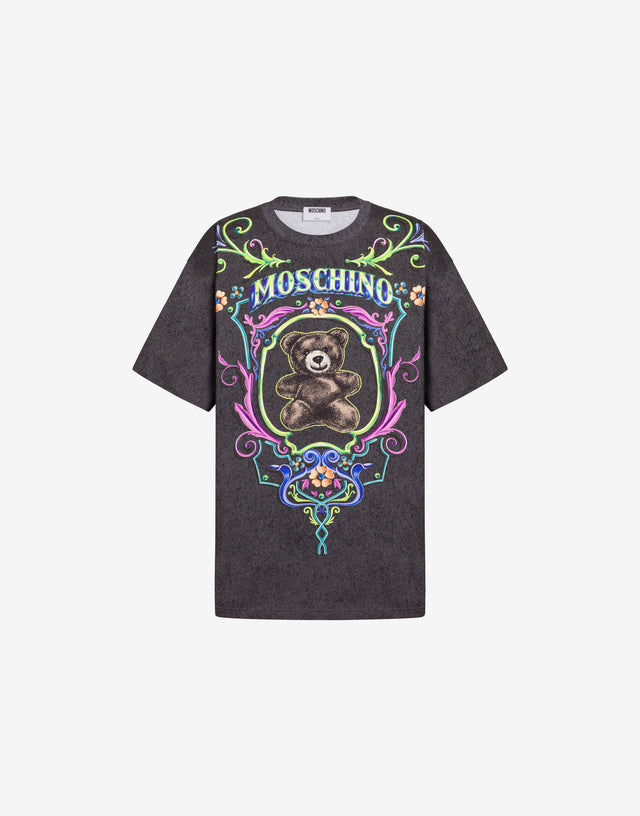 Moschino Teddy Bear Organic Cotton Jersey T-Shirt Black Moschino 0
