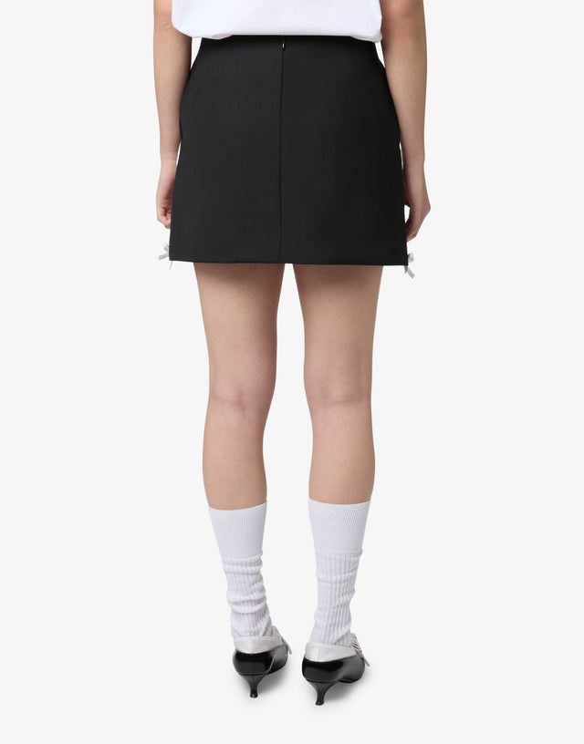 Wool skirt with bows Black Moschino 1