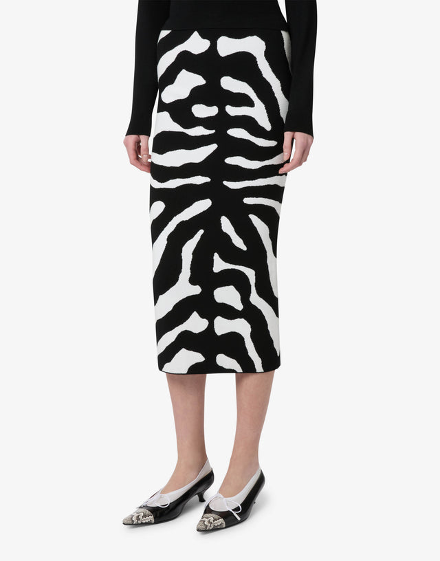Printed stretch skirt Black Moschino 0