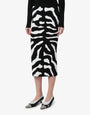 Printed stretch skirt