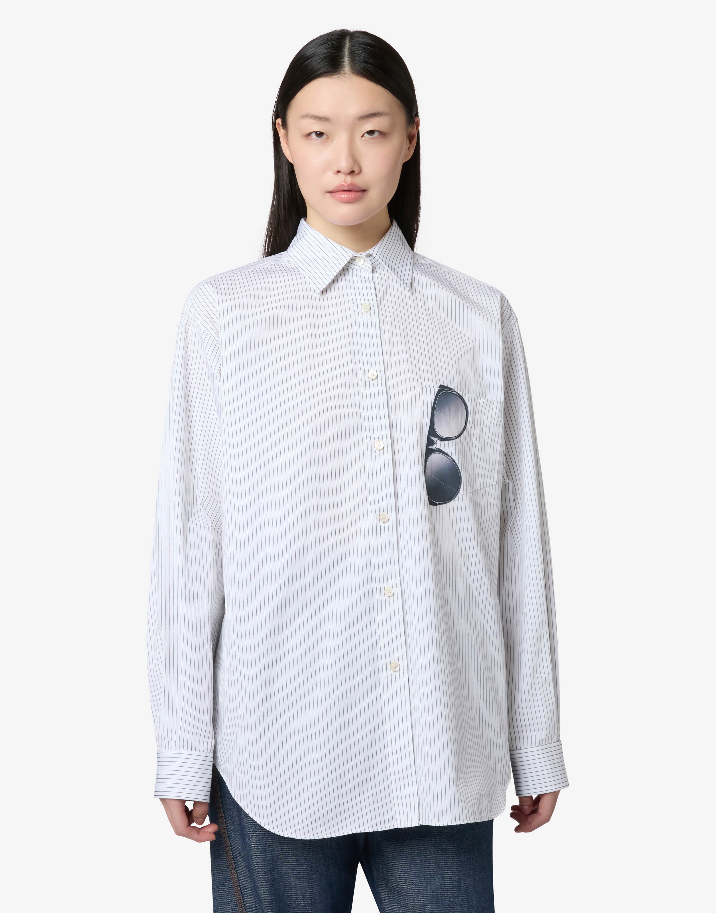 Camicia in popeline di cotone stampata
