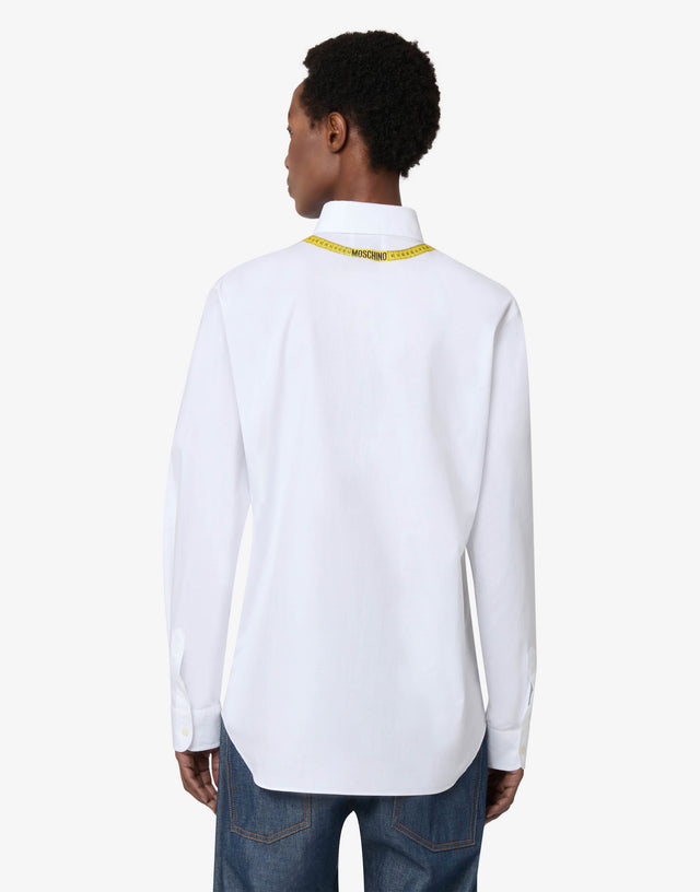 Printed cotton poplin shirt White Moschino 1