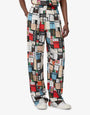 Pantalone in seta stampato