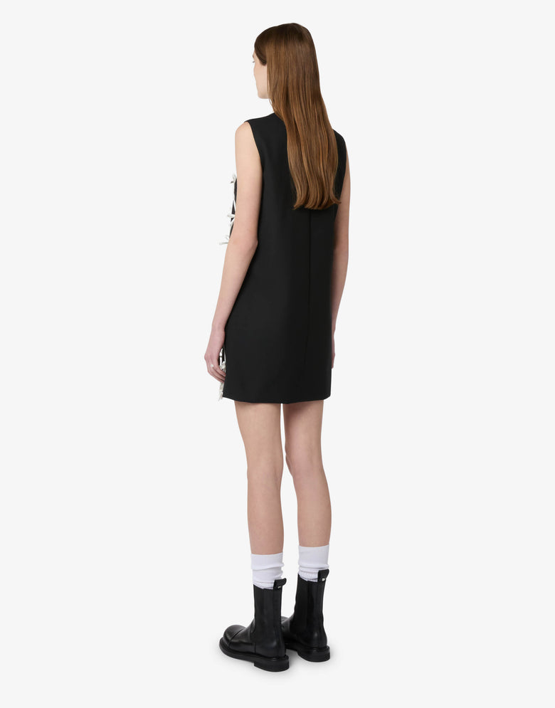 Woolen dress with bows Black Moschino 1