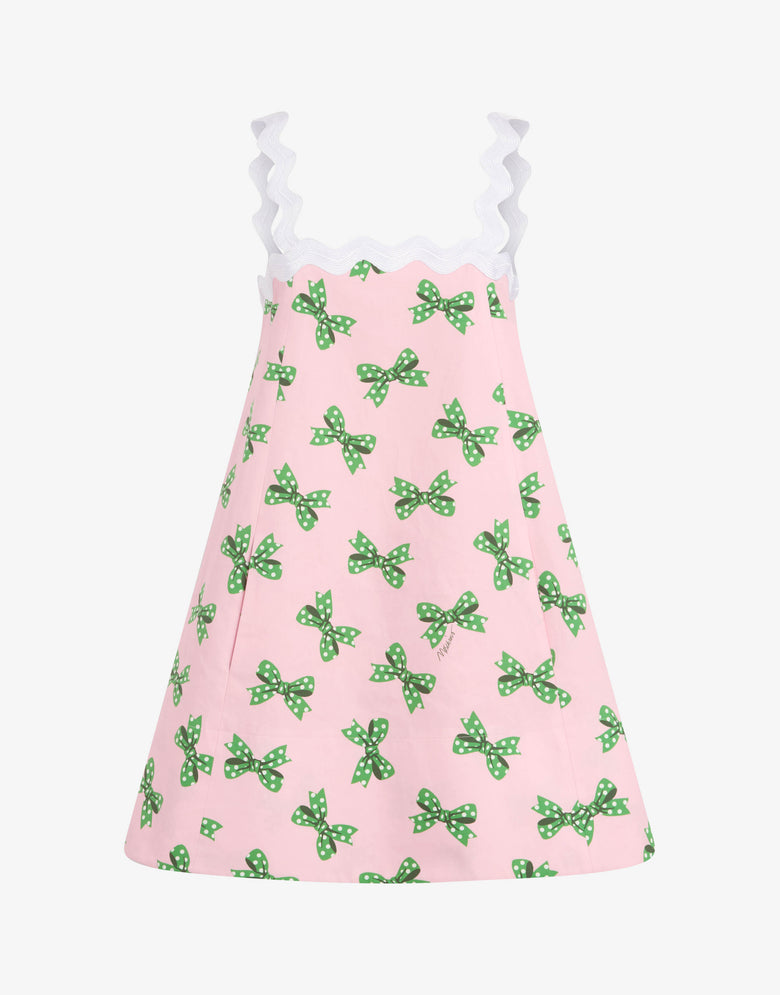 Vestido de popelín de algodón estampado Rosa claro Moschino 3