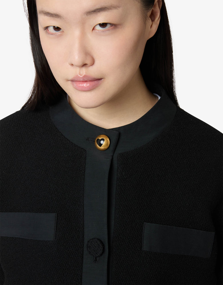 Veste en laine bouclée Noir Moschino 2