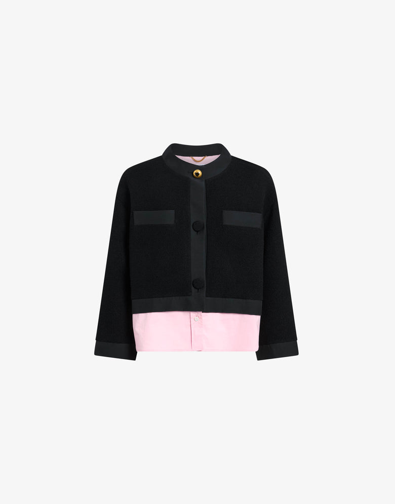 Veste en laine bouclée Noir Moschino 3