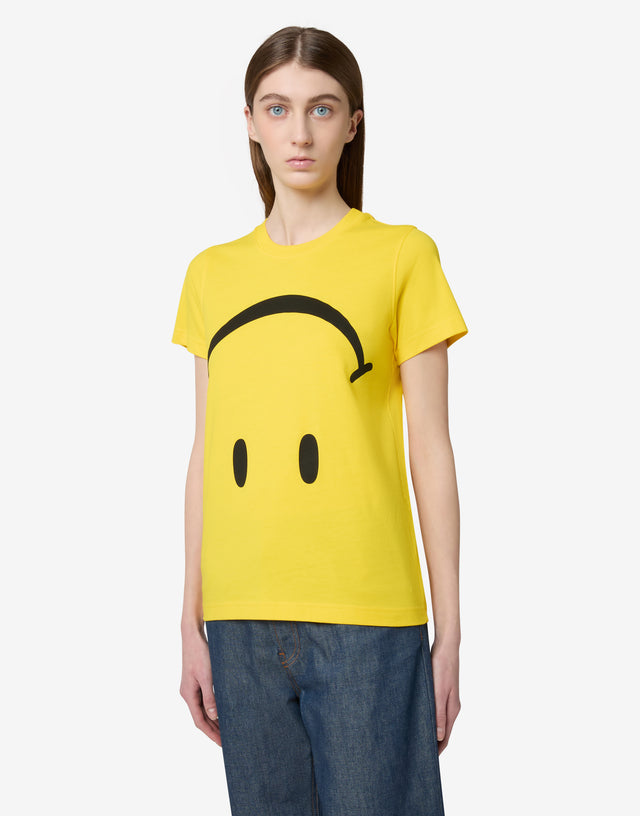 Smiley® Organic Cotton Jersey T-Shirt Yellow Moschino 0