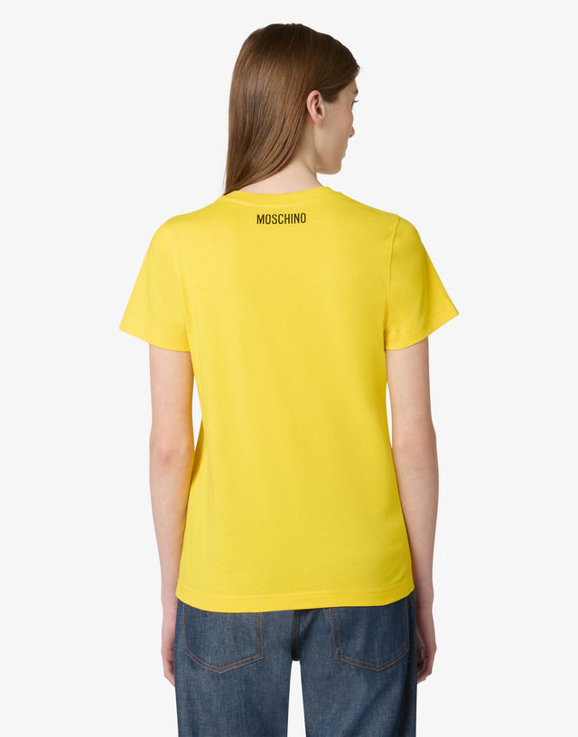 Smiley® Organic Cotton Jersey T-Shirt Yellow Moschino 1