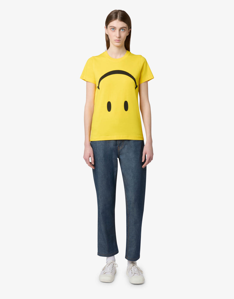 Camiseta de jersey de algodón orgánico Smiley® Amarillo Moschino 3