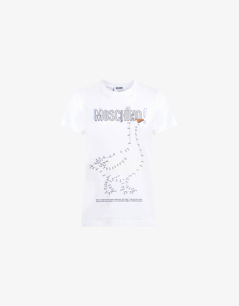Goose Organic Cotton Jersey T-Shirt White Moschino 4