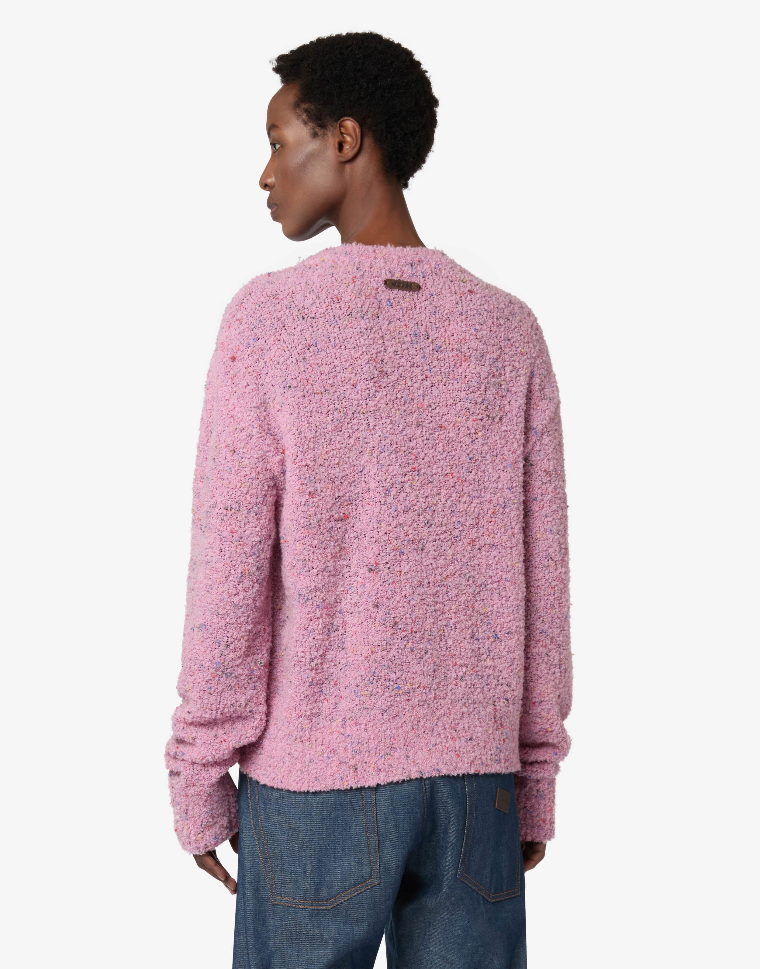 Moschino Teddy Bear Bouclé Wool-Blend Sweater | Moschino