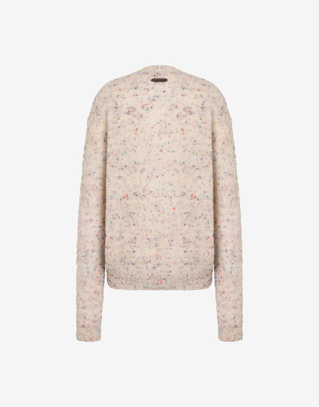 Moschino Teddy Bear Bouclé Wool-Blend Sweater Ivory Moschino 1