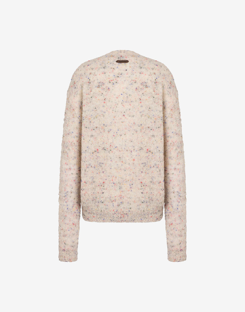 Pullover aus Bouclé-Wollmischung von Moschino Teddy Bear Elfenbein Moschino 1