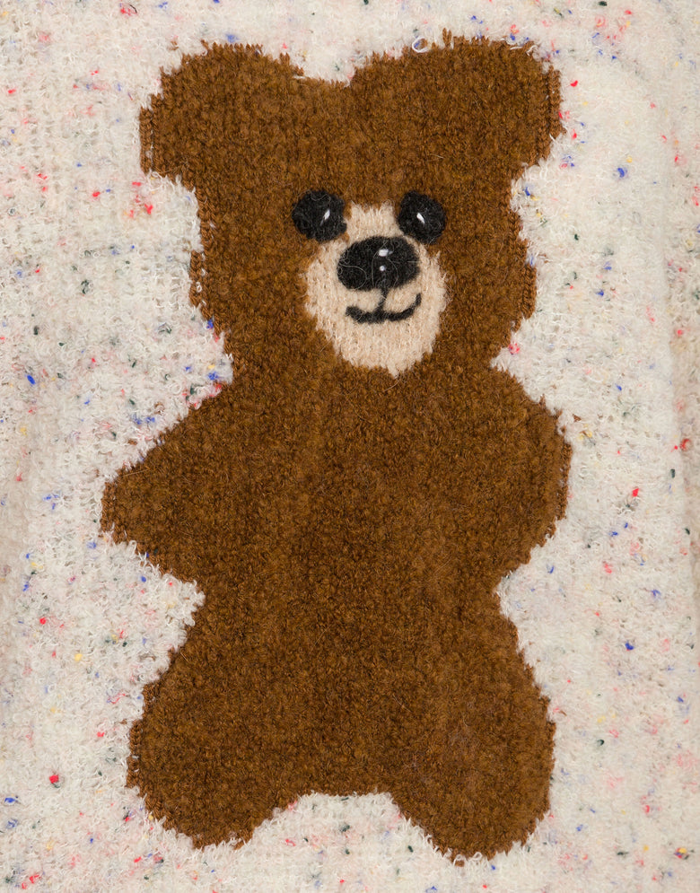 Pullover aus Bouclé-Wollmischung von Moschino Teddy Bear Elfenbein Moschino 2