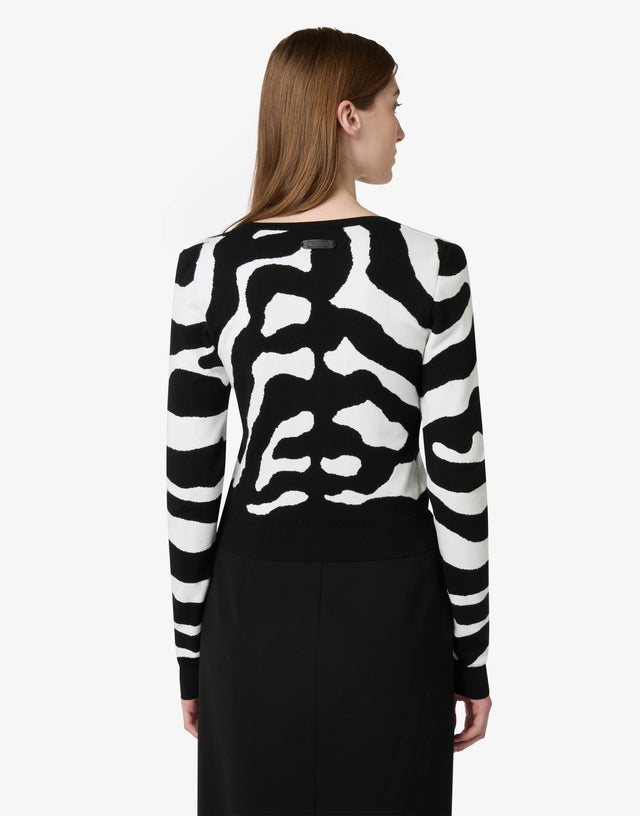 Pull à motifs Noir Moschino 1