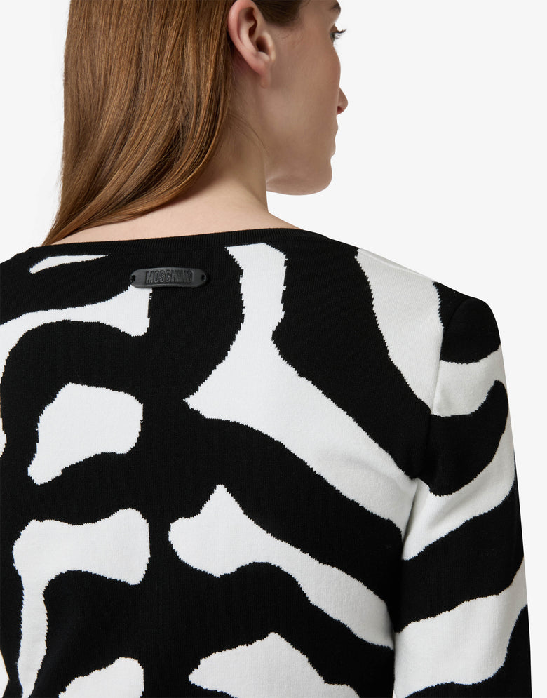 Pull à motifs Noir Moschino 2