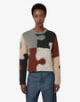 Inlaid wool-and-silk blend pullover