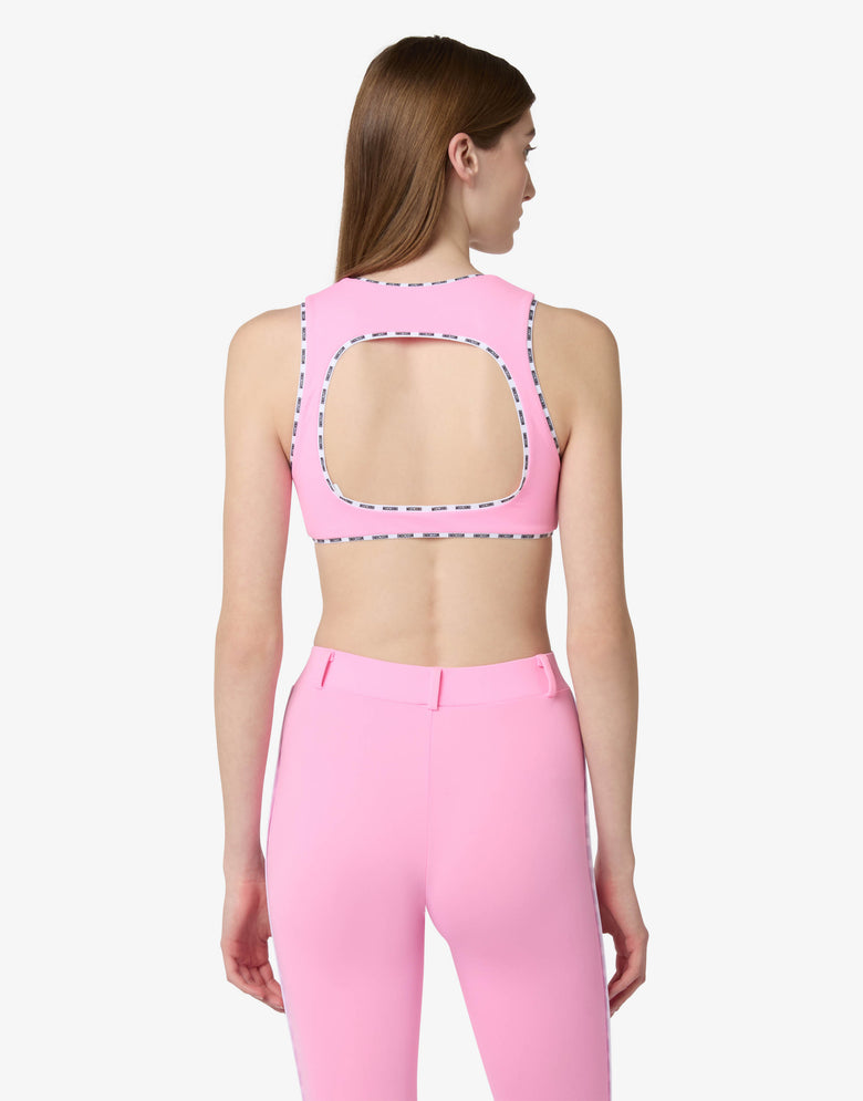 ライクラ素材のトップス メタリックレッド Moschino 1